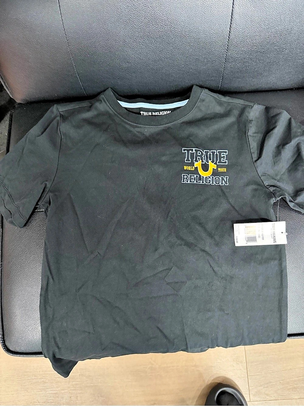 True Religion World Tour Graphic T-Shirt Black Medium NWT